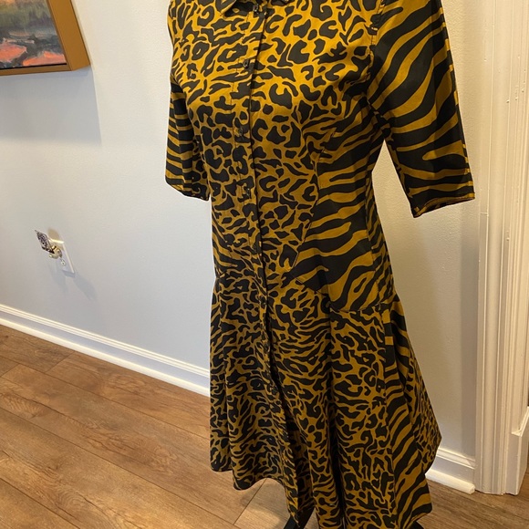 Proenza white label tiger print short sleeve dress in size small NWT. - Picture 2 of 9